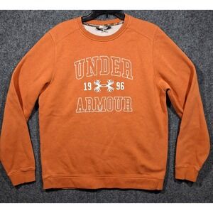 Under Armour Crewneck Sweatshirt L Large Loose Orange Hunting Casual Mens‎